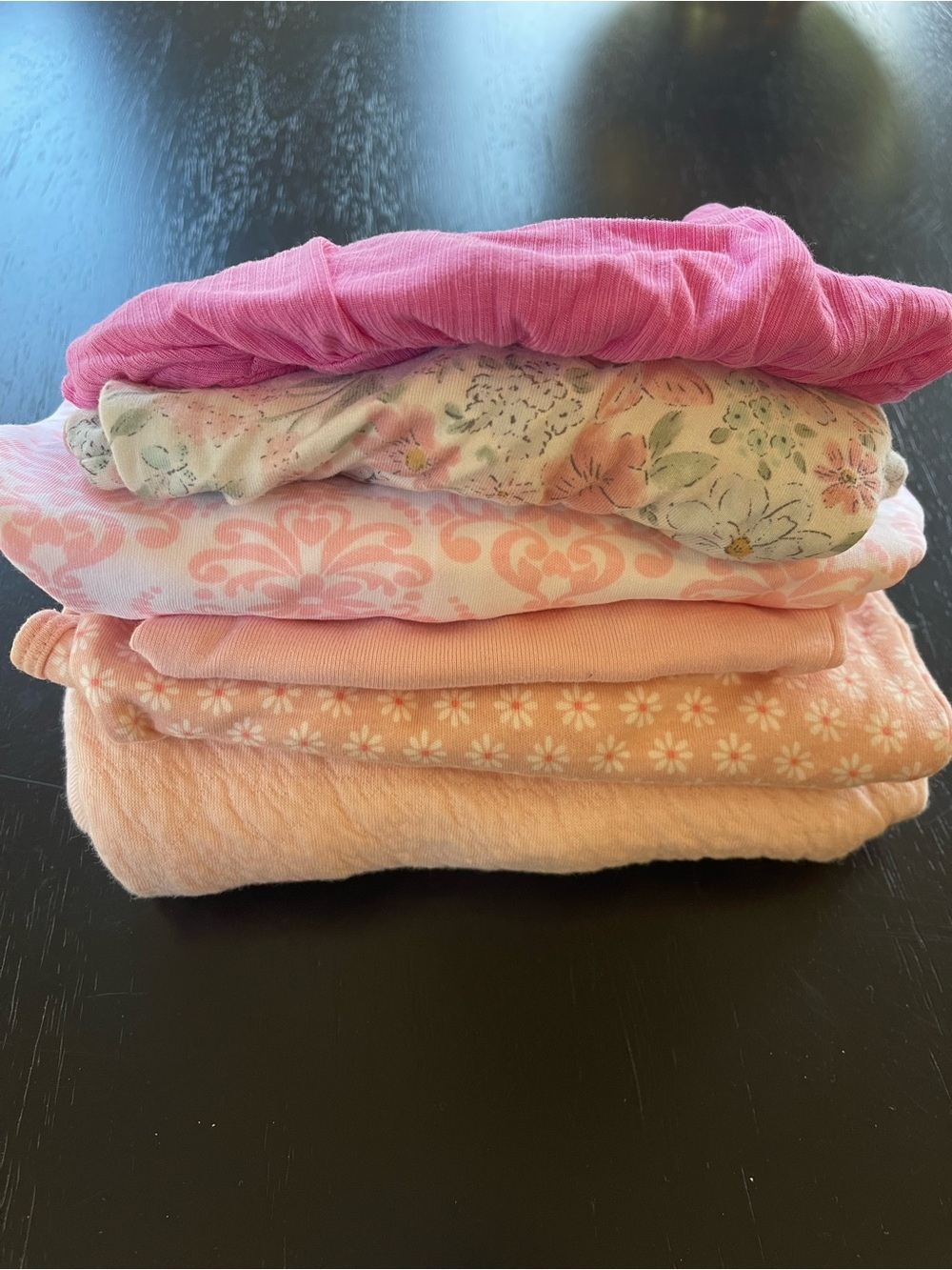 set of 6 newborn girl onesies
